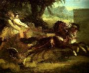 Theodore   Gericault le retour de la course oil painting